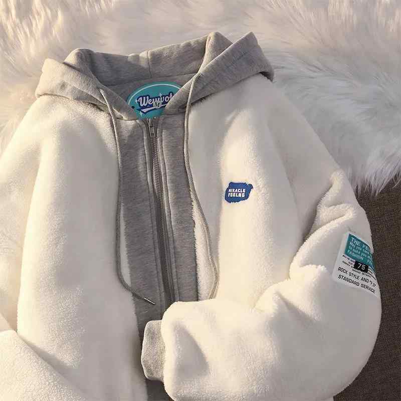 スウェット レディース 裏起毛 パーカー 厚手 美式 レトロ ゆったり 暖かい プルオーバー トップス 長袖 黒色 白色 ポリエステル