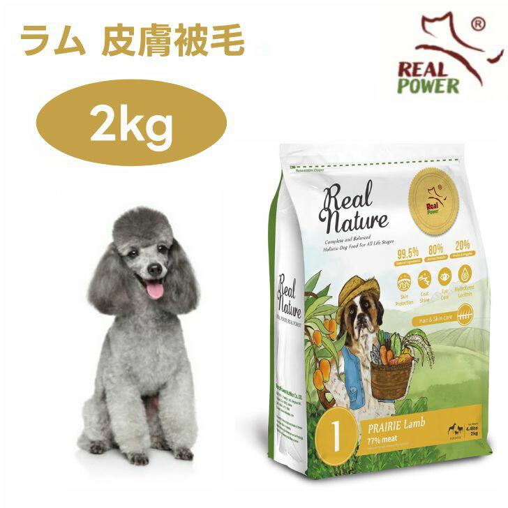 リアルネイチャー NO.1プレイリーラム 皮膚 被毛ケア 2kg ドッグフード 犬 餌 Real Nature