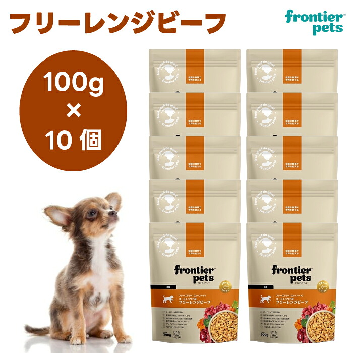 フロンティアペッツ　フリーズドライ フリーレンジポーク 300gx10個 ドッグフード 犬 餌 ローフード オーガニック野菜 フルーツ frontier pets