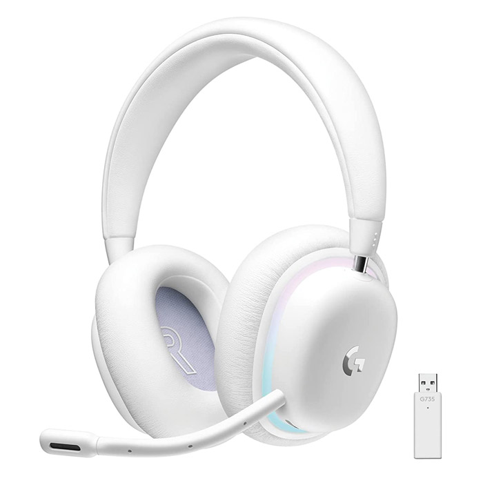 【最大2500円OFFクーポン配布中!5月29日10時まで】ロジクール G735 ワイヤレスゲーミング ヘッドセット Gシリーズ LIGHTSPEED Blue VO!CE搭載 G735WL ホワイトミスト Logicool【送料無料】【KK9N0D18P】