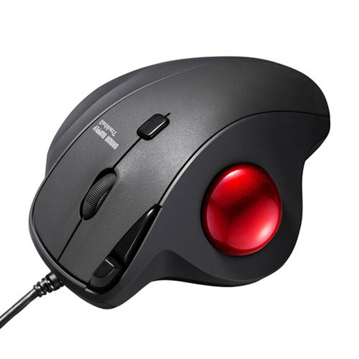 【最大2500円OFFクーポン配布中!5月29日10時まで】サンワサプライ 有線トラックボール 静音・5ボタン・親指操作タイプ MA-TB184BK【送料無料】【KK9N0D18P】