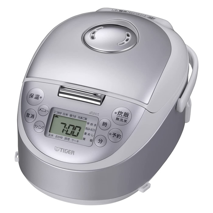 タイガー 炊飯器 3合炊き 炊きたて IHジャー炊飯器 JPF-G055-WL スチールホワイト TIGER 一人暮らし IH IH炊飯器 炊飯ジャー おいしい おすすめ 早炊き 玄米 雑穀米 麦めし 調理 ケーキ【送料無料】【KK9N0D18P】｜安心家電販売　ＰＣあきんど