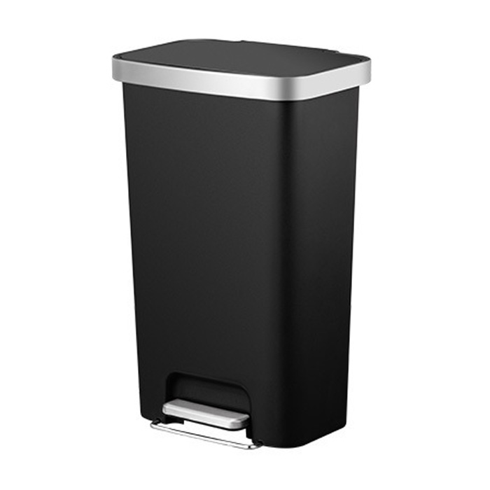 【最大2500円OFFクーポン配布中!5月29日10時まで】EKO 45L ゴミ箱 HANA STEP BIN ハナステップビン ペダル式 大容量 EK6266-45-BL ブラック ダストボックス おしゃれ スタイリッシュ【送料無料】【KK9N0D18P】
