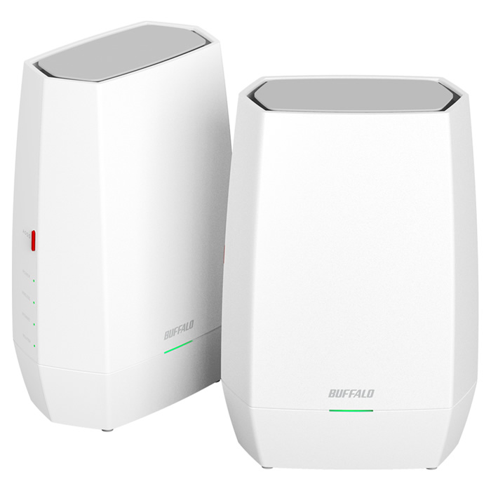 【最大2500円OFFクーポン配布中!5月29日10時まで】バッファロー Wi-Fi 6 対応ルーター コンパクトタイプ Wi-Fi EasyMeshペアリング済み 2個セット WNR-3000AX4-2S ホワイト【送料無料】【KK9N0D18P】