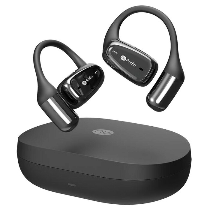 【即納】nb Audio オープンイヤー型 完全ワイヤレスイヤホン Open+ OPN1-BK ブラック 耳掛け式 耳を塞がない 低遅延ゲーミングモード マイク付き ハンズフリー通話 ながら聴きイヤホン bluetooth5.4 IPX5耐水【送料無料】【KK9N0D18P】