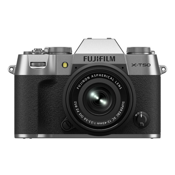【最大2500円OFFクーポン配布中!5月29日10時まで】富士フイルム ミラーレス一眼カメラ FUJIFILM X-T50 XC15-45mmF3.5-5.6 OIS PZレンズキット シルバー X-T50LK-1545-S 4020万画素 Xマウント フィルムシミュレーションダイヤル【送料無料】【KK9N0D18P】