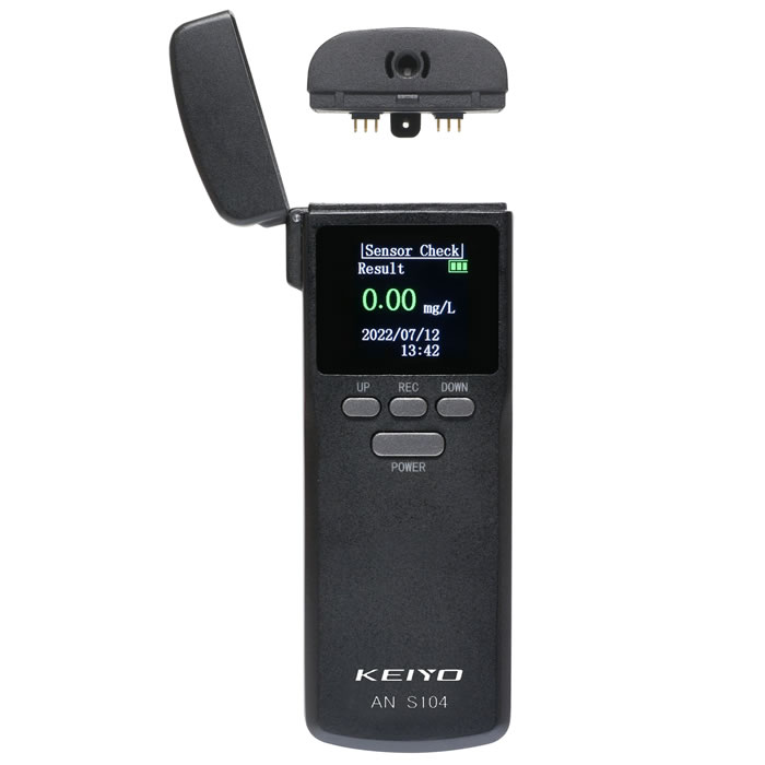 【即納】【最大2500円OFFクーポン配布中!5月29日10時まで】KEIYO アルコールセンサー カートリッジ交換式 顔写真記録機能 電池付属 アルコールチェッカー AN-S104【送料無料】【KK9N0D18P】