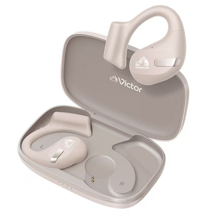 ビクター フックタイプ完全ワイヤレスイヤホン nearphones HA-NP50T-C ベージュ Victor JVC オープンイヤーイヤホン 耳掛けスタイル IPX4 防滴仕様 耳をふさがない ながら聴き マルチポイント【送料無料】【KK9N0D18P】