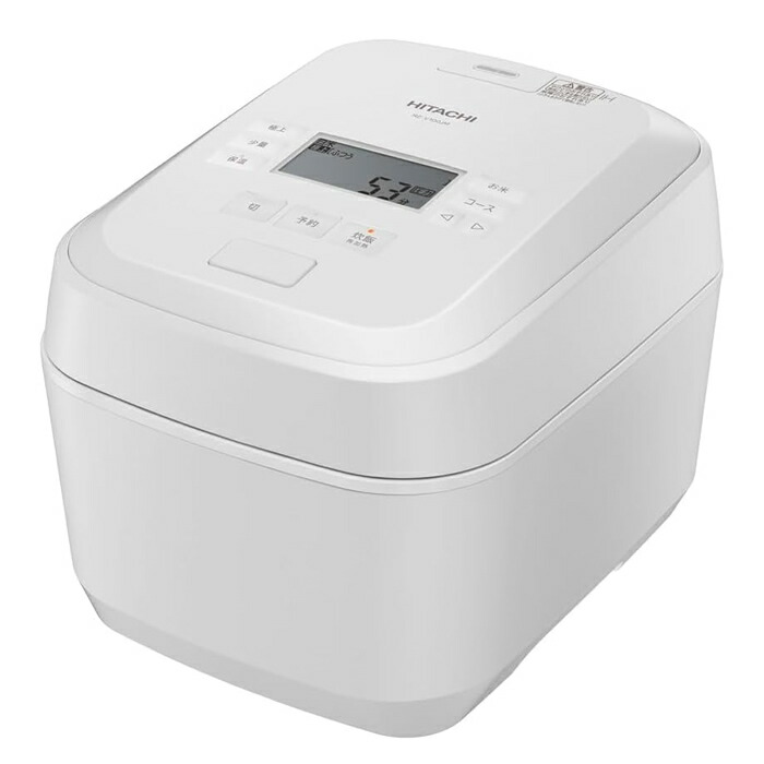 【即納】【最大2500円OFFクーポン配布中!5月29日10時まで】日立 5.5合炊き IHジャー炊飯器 圧力＆スチーム ふっくら御膳 RZ-V100JM-W フロストホワイト 圧力スチーム 大火力 沸騰鉄釜 蒸気カット スチーム保温【送料無料】【KK9N0D18P】
