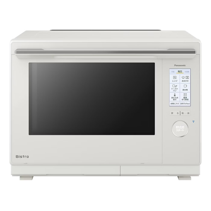 パナソニック 30L スチームオーブンレンジ Bistro ビストロ NE-UBS10D-W オフホワイト Panasonic ワイド＆フラット庫内 過熱水蒸気 ２段調理 コンベクションオーブン レンジ最高出力1000W 最高300℃ スチーム発酵【送料無料】【KK9N0D18P】