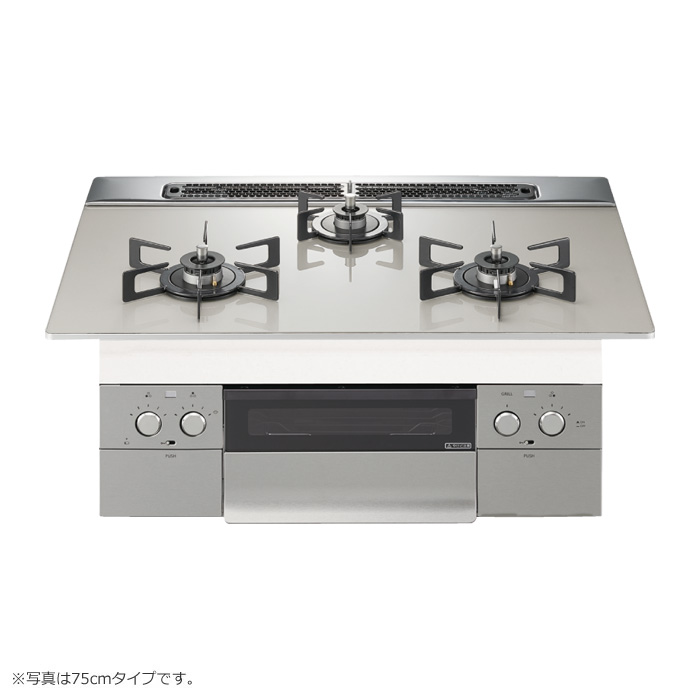 ノーリツ 都市ガス用 60cmビルトインコンロ Nest ネスト N3WU5PWAP2STE-13A ムーンシルバー【送料無料】【KK9N0D18P】|安心家電販売 PCあきんど
