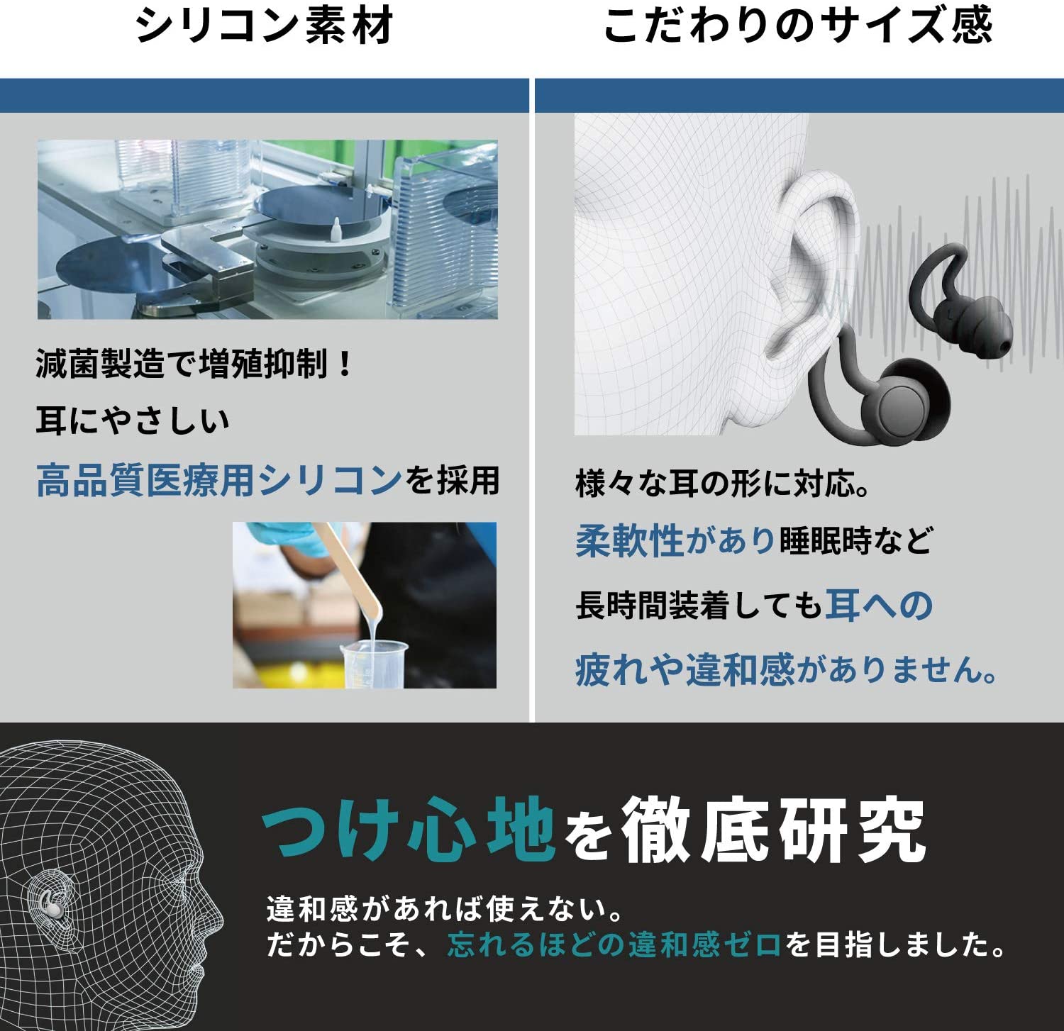 耳栓 睡眠 遮音 高性能 飛行機 シリコン 大人用 子供用 ライブ用 いびき 騒音 睡眠用 防音 勉強 耳せん 快眠 旅行 安眠 イヤープラグ 防音  ライブ 工事 音楽 ドリル 爆音 読書 水洗い可 ケース付き おしゃれ おすすめ デザイン 5色