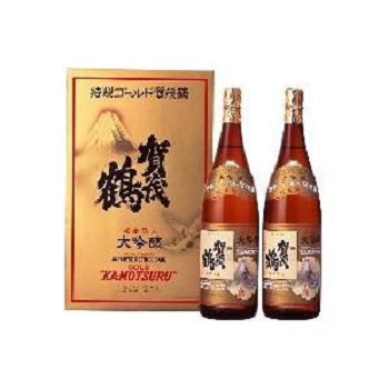 楽天市場】【 送料無料】 大吟醸 特製ゴールド賀茂鶴 1800ml 化粧箱入