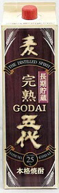山元酒造五代　25度　長期貯蔵酒　麦焼酎　パック　1800ml/6本.hnお届けまで10日ほどかかります｜あきさ