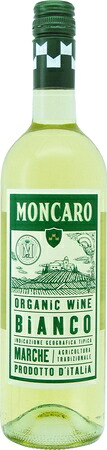 モンカロ　マルケ　ビアンコ　オーガニック　（ＳＣ）　2023年　白　750ml/12本 MONCARO　MARCHE BIANCO ORGANIC217eやや緑がかった明るい麦わら色。果実の中に白い花を思わせる香りで、非常にスムースな飲みやすいワイン。