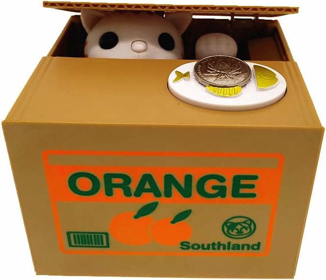 楽天市場】【お金を盗む猫】動く貯金箱 おもしろ貯金箱 猫型貯金