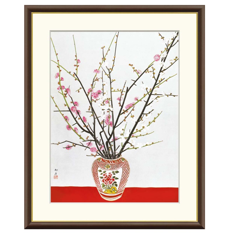 速水御舟 木版画 鬱金桜 油絵 油彩画 立体画 インテリア 額装　額縁 置物 速水御舟 木版画 鬱金桜 油絵 油彩画 立体画 インテリア 額装