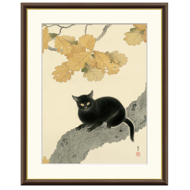 美品 掛け軸 菱田春草作 黒き猫図 工芸印刷 おもてなし 美品 掛け軸 菱田春草作 黒き猫図 工芸印刷 おもてなし - 絵画