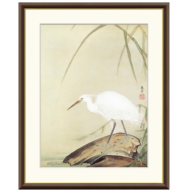 楽天市場】菱田春草「秋林遊鹿」複製画 額入り 色紙額 特殊工芸