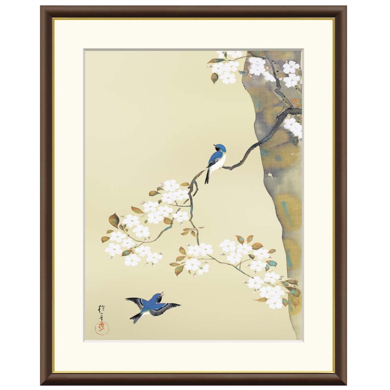 酒井英利、【白山遠望】、希少な大判額装用画集より、美品、日本人画家 ar-j2081s.jpg