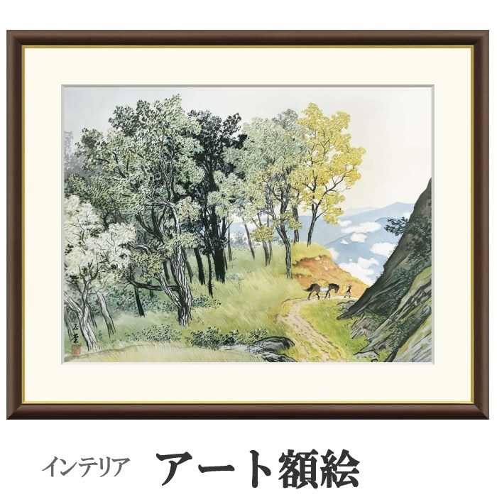 楽天市場】川合玉堂 暮春の雨 52×42cm 日本画 かわい ぎょくどう 風景