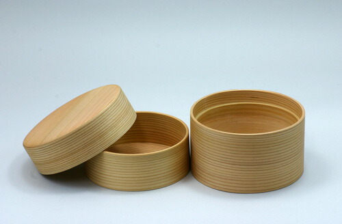 大館工芸社　曲げわっぱ　花二段/朱 大館曲げわっぱ】花 二段(朱) | 秋田県大館市 | ふるさと納税サイト