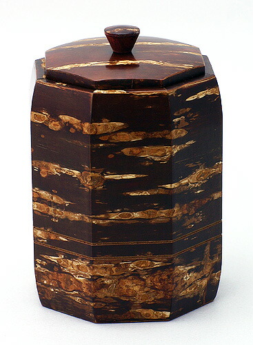 楽天市場】桜皮細工 御茶筒揃 木地 本欅八角茶筒揃お茶のふじい・藤井