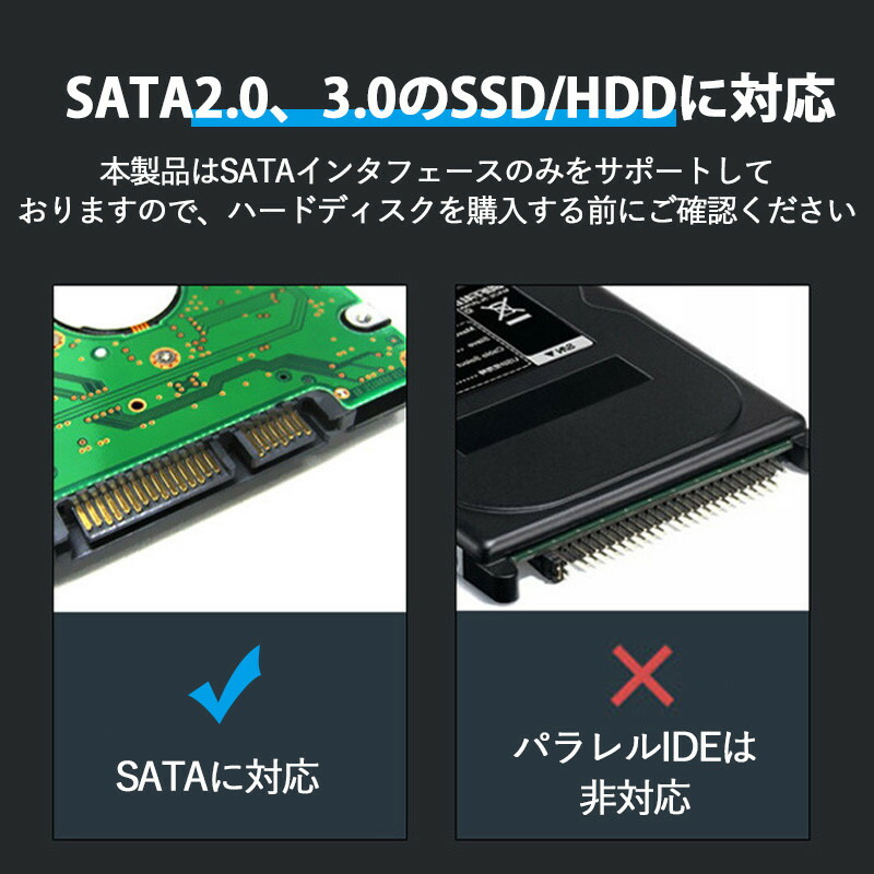 USB3.1Gen1ドライブケースSATA3.0外付けハードディスクケース10Gbps高速転送クリア透明SATAUSBケース9.5mm以下MacWindowsLinuxPS4HDTV対応