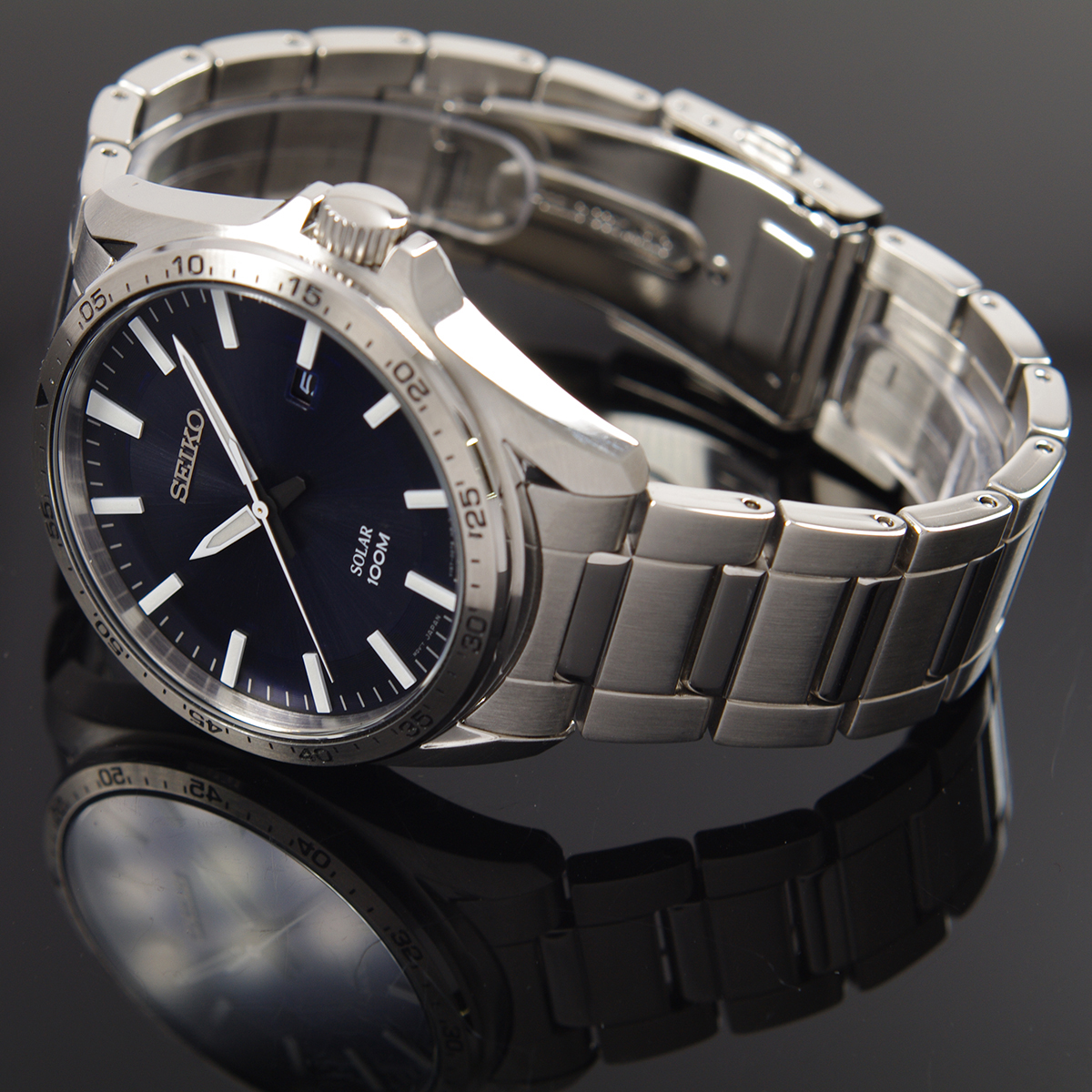 【楽天市場】セイコー SEIKO 腕時計 ソーラー 100M防水 ネイビー文字盤 海外モデル SNE483P1 メンズ [逆輸入品]：アッキー