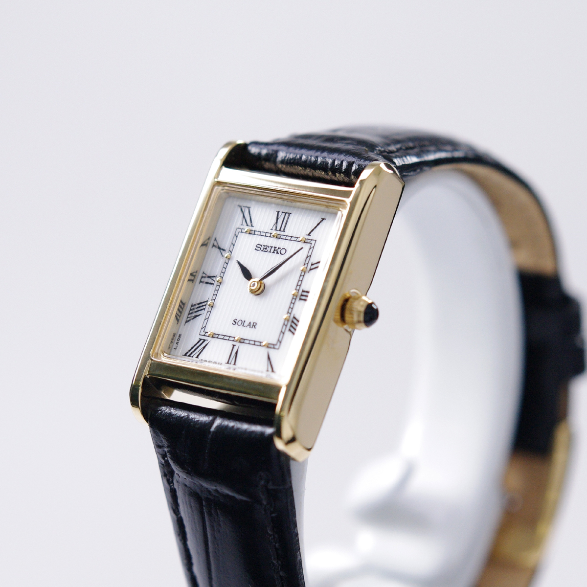 【楽天市場】セイコー SEIKO 腕時計 ソーラー SOLAR 日本製ムーブメント 海外モデル ブラック/ゴールド 革ベルト SUP250