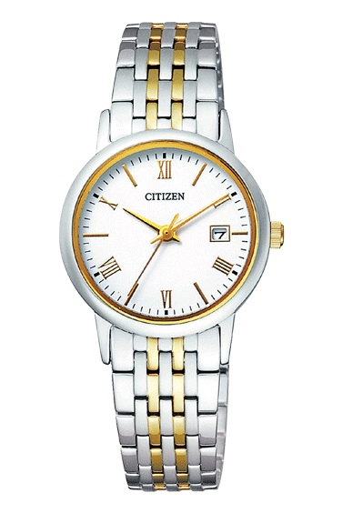 【★6/4 20時～押さえる★抽せんで100%尖んがりうしろ側(要エントリー)】シチズン CITIZEN ウオッチ エコ・運転 ソーラー 白いこと文字記号盤 サファイア硝子 日本製 EW1584-59C レディース 国内定め事品