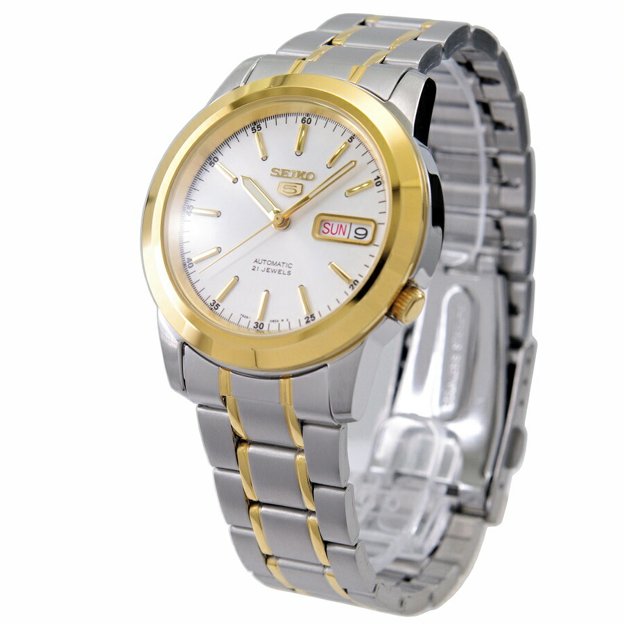 【4月20日限定★抽選で最大100%Pバック(要エントリー/24時間限定)】セイコー SEIKO 5 腕時計 自動巻き 海外モデル ゴールドxシルバー SNKE54K1 メンズ「並行輸入品」