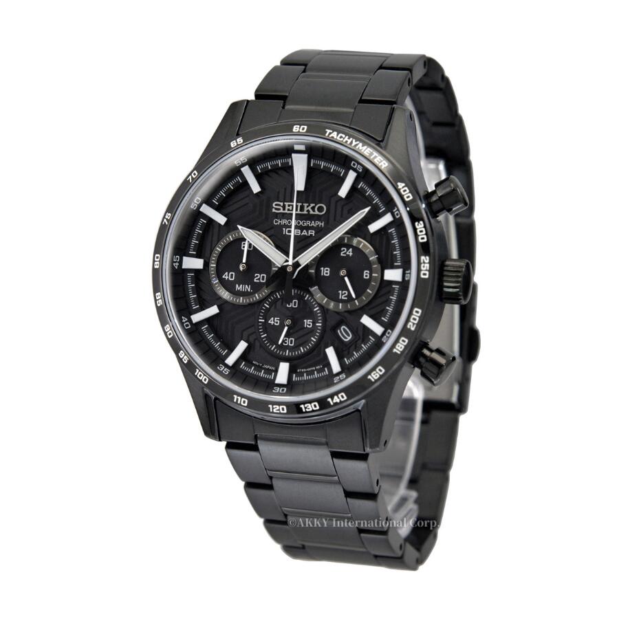 【4月20日限定★抽選で最大100%Pバック(要エントリー/24時間限定)】セイコー SEIKO 腕時計 クオーツ クロノグラフ ブラック 海外モデル SSB415P1 メンズ [逆輸入品]