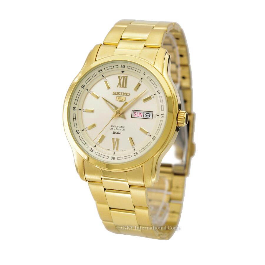 【4月20日限定★抽選で最大100%Pバック(要エントリー/24時間限定)】セイコー SEIKO 5 腕時計 機械式 自動巻き 海外モデル メンズ ゴールド SNKP20K1 [逆輸入品]