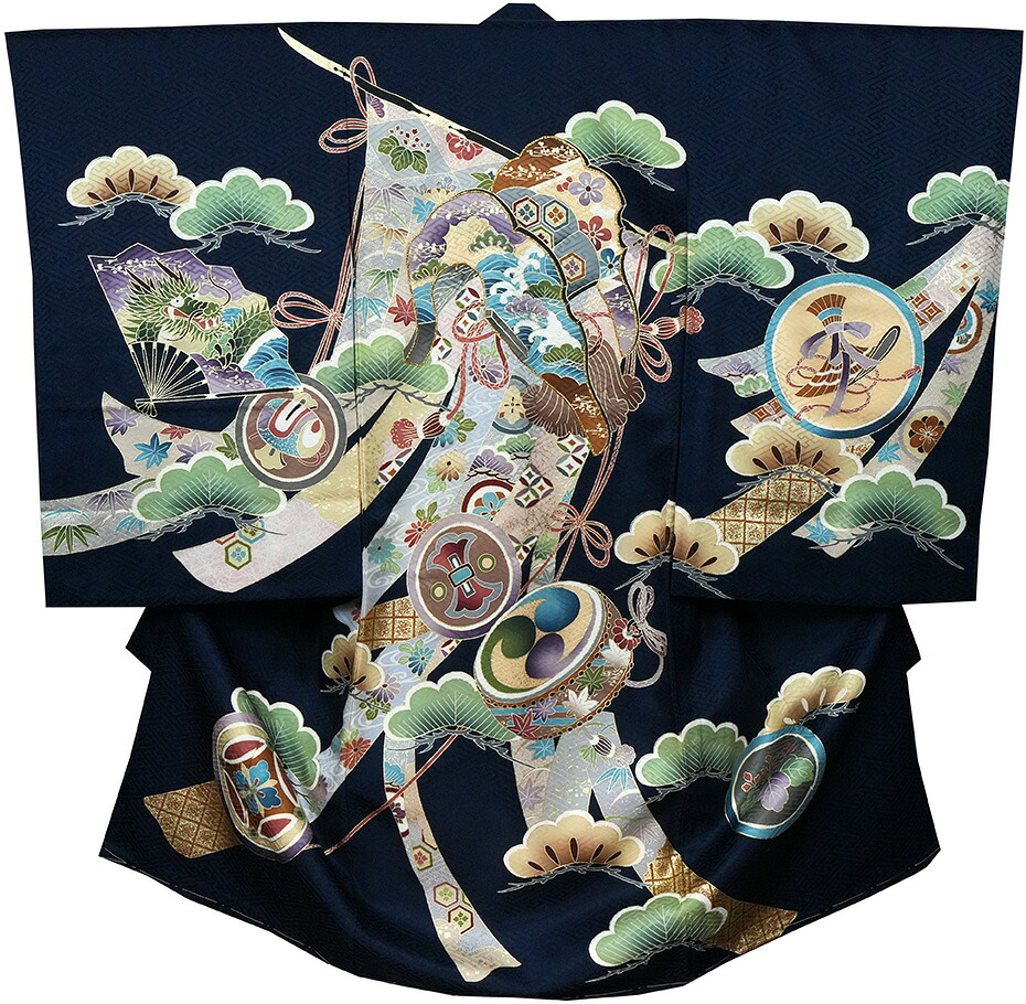 お宮参り 着物 男 男児祝着 正絹のしめ 初着 産着 新品d2105