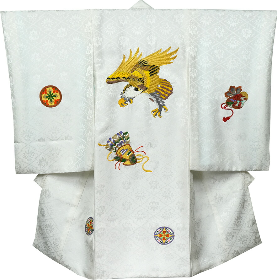 楽天市場】お宮参り 着物 男の子 男児祝着 正絹のしめ 初着 新品d32068