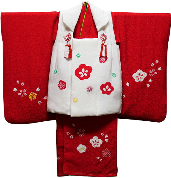 七五三 着物 3歳 女の子 正絹 被布セット 新品73jj3861
