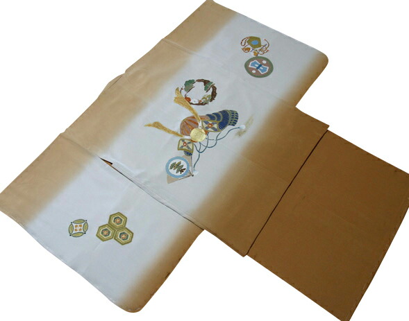 七五三御召しもの お坊っちゃん五歳用書き割り 墨付き 正絹 新品75d9719