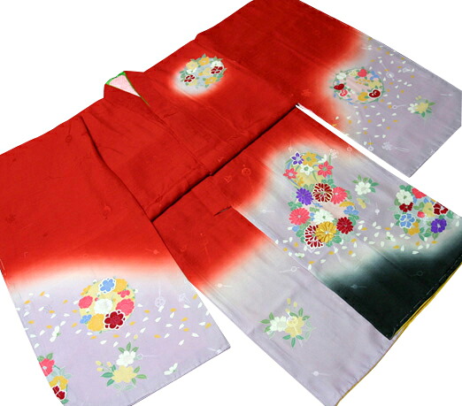 七五三着物 女児七歳用 正絹 新品77j203｜あこがれゆめ