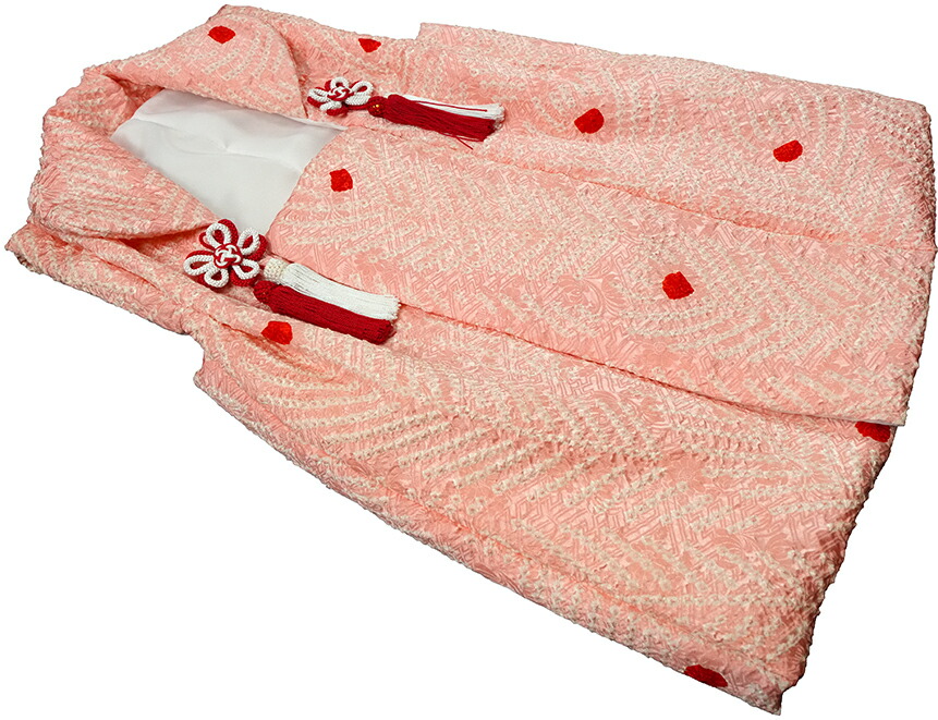 楽天市場】七五三 3歳 正絹 被布コート 女の子 赤 絞り 刺繍入り S寸