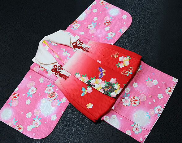 楽天市場】男児袷一つ身セット 紺地に兜 でんちセット 一つ身の着物