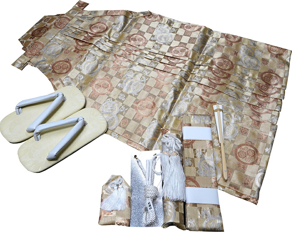 七五三 五歳 男児用 金襴袴セット 新品 7点セットhk125