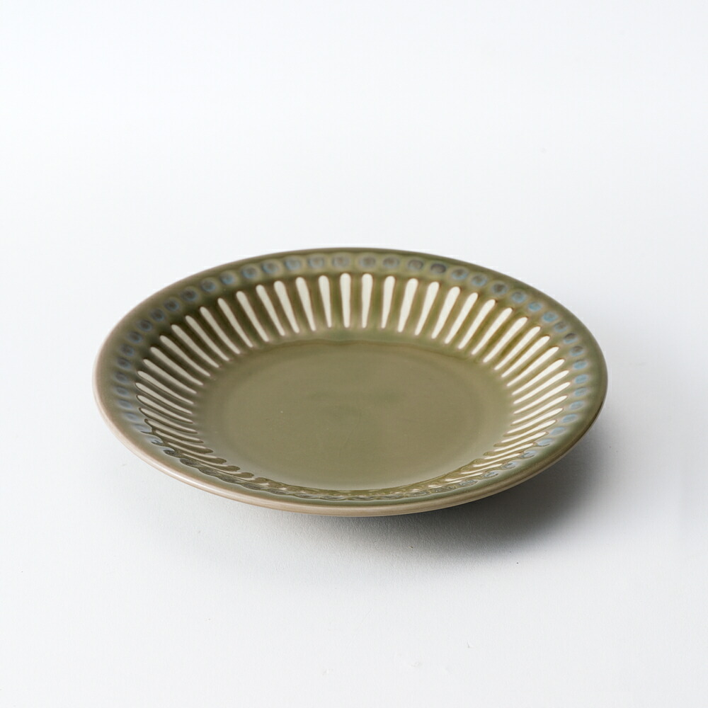 楽天市場】美濃焼陶器市 エンボス十草うすいアメKS型50皿 : AKOMEYA