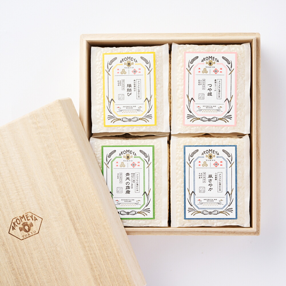 【新品ギフト包装】Amelieです！6枚セット　どすこい日本（ホワイト） 楽天市場】AKOMEYA TOKYO/ 令和7年産 6つの品種のお米食べ比べセット