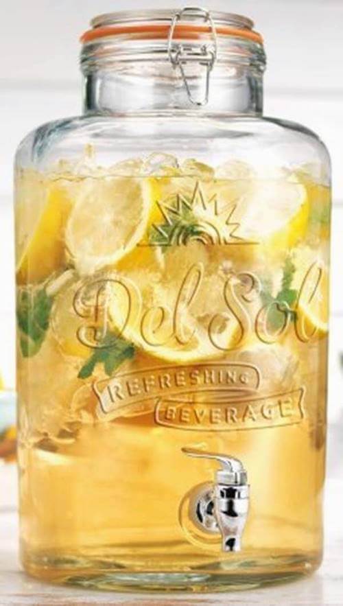 水もの水サーヴァー ビバレッジディスペンサー ドリンクディスペンサー デル ソル 約８．５Ｌ エン元締め Del Sol Embossed Beverage Dispenser