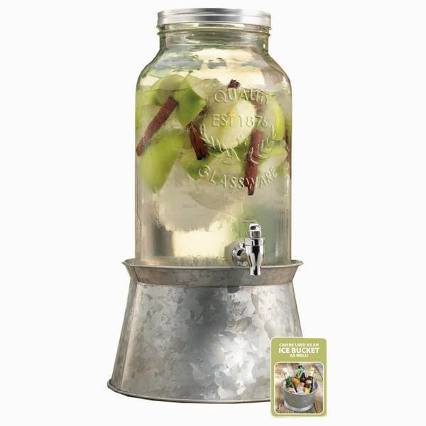 飲料水サーバー ビバレッジディスペンサー ドリンクディスペンサー ホーム エッセンシャルズ 約5.6Ｌ デル ソル ジャグ ガルバーニ Home Essentials Galvanized