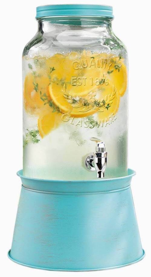 【楽天市場】飲料水サーバー ビバレッジディスペンサー ドリンクディスペンサー グラス バケット 約5．6L ブルー Glass