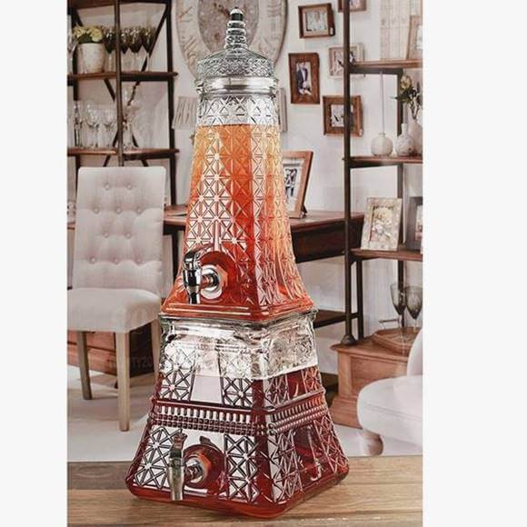 水もの水サーヴァー ビバレッジディスペンサー ドリンクディスペンサー パリスタワーディスペンサー ダブルジャー 約3L\u00268L Circleware 69171 Paris Tower
