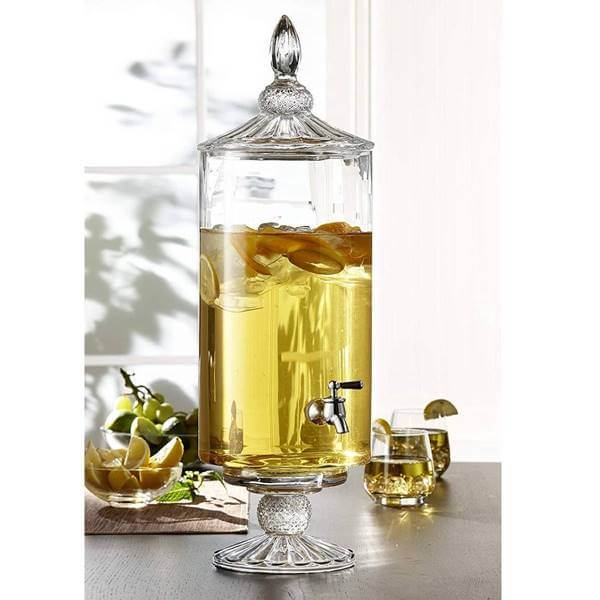 飲料水サーバー ビバレッジディスペンサー ドリンクディスペンサー クリスタル ウエストチェスター 約7.5L Fifth Avenue Crystal Westchester Optic Beverage Cold Drink Dispenser w/ 2-Gallon Capacity Glass