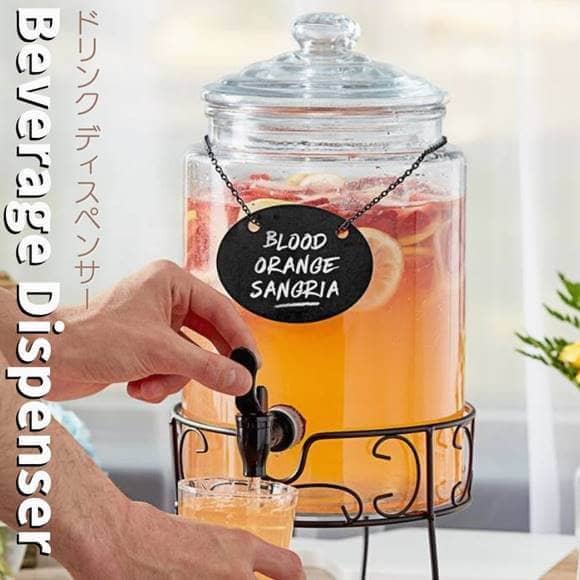 水もの水サーヴァー ビバレッジディスペンサー ドリンクディスペンサー 瑠璃ディスペンサー 約6.6L 大静電容量 照明ランプ付 Acopa 1.75 Gallon Beverage Dispenser